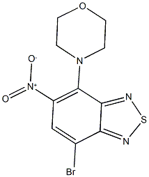 7-bromo-5-nitro-4-(4-morpholinyl)-2,1,3-benzothiadiazole 结构式