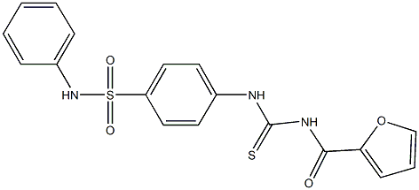 4-{[(2-furoylamino)carbothioyl]amino}-N-phenylbenzenesulfonamide 结构式