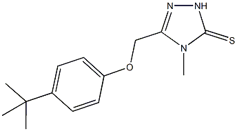 5-[(4-tert-butylphenoxy)methyl]-4-methyl-2,4-dihydro-3H-1,2,4-triazole-3-thione 结构式