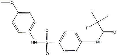 2,2,2-trifluoro-N-{4-[(4-methoxyanilino)sulfonyl]phenyl}acetamide 结构式