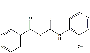 N-benzoyl-N'-(2-hydroxy-5-methylphenyl)thiourea 结构式