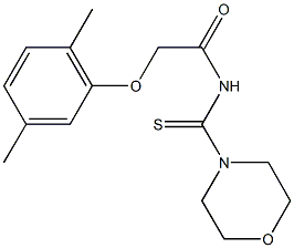 2-(2,5-dimethylphenoxy)-N-(4-morpholinylcarbothioyl)acetamide 结构式