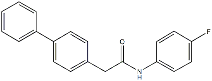 2-[1,1'-biphenyl]-4-yl-N-(4-fluorophenyl)acetamide 结构式