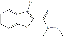 3-chloro-N-methoxy-N-methyl-1-benzothiophene-2-carboxamide 结构式