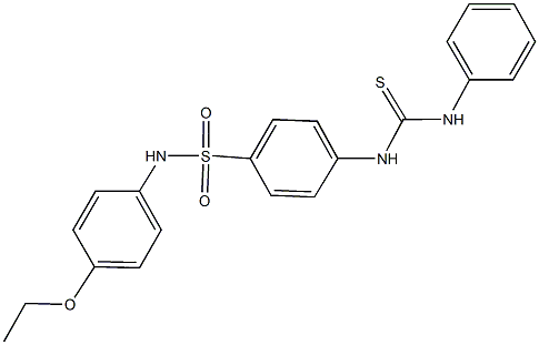 4-[(anilinocarbothioyl)amino]-N-(4-ethoxyphenyl)benzenesulfonamide 结构式