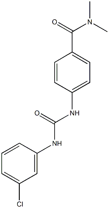 4-{[(3-chloroanilino)carbonyl]amino}-N,N-dimethylbenzamide 结构式