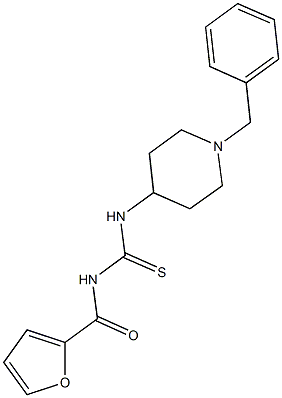 N-(1-benzyl-4-piperidinyl)-N'-(2-furoyl)thiourea 结构式