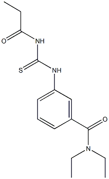 N,N-diethyl-3-{[(propionylamino)carbothioyl]amino}benzamide 结构式