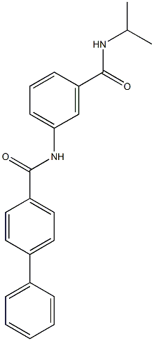 N-{3-[(isopropylamino)carbonyl]phenyl}[1,1'-biphenyl]-4-carboxamide 结构式