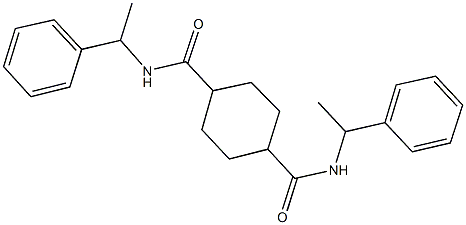 N~1~,N~4~-bis(1-phenylethyl)-1,4-cyclohexanedicarboxamide 结构式