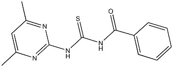 N-benzoyl-N'-(4,6-dimethyl-2-pyrimidinyl)thiourea 结构式
