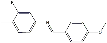 3-fluoro-N-(4-methoxybenzylidene)-4-methylaniline 结构式