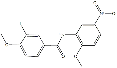 N-{5-nitro-2-methoxyphenyl}-3-iodo-4-methoxybenzamide 结构式