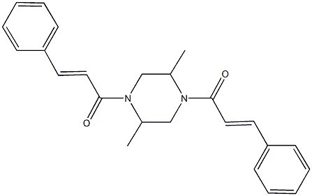 1,4-dicinnamoyl-2,5-dimethylpiperazine 结构式