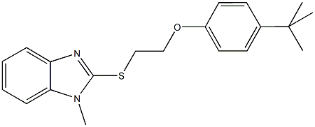 4-tert-butylphenyl 2-[(1-methyl-1H-benzimidazol-2-yl)sulfanyl]ethyl ether 结构式