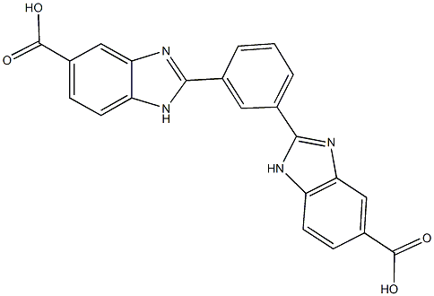 2-[3-(5-carboxy-1H-benzimidazol-2-yl)phenyl]-1H-benzimidazole-5-carboxylic acid 结构式