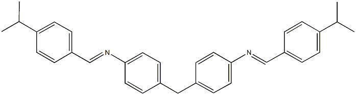N-(4-isopropylbenzylidene)-N-(4-{4-[(4-isopropylbenzylidene)amino]benzyl}phenyl)amine 结构式