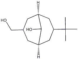 3-tert-butyl-7-(hydroxymethyl)bicyclo[3.3.1]nonan-9-ol 结构式