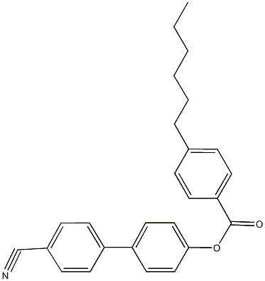 4'-cyano[1,1'-biphenyl]-4-yl 4-hexylbenzoate 结构式