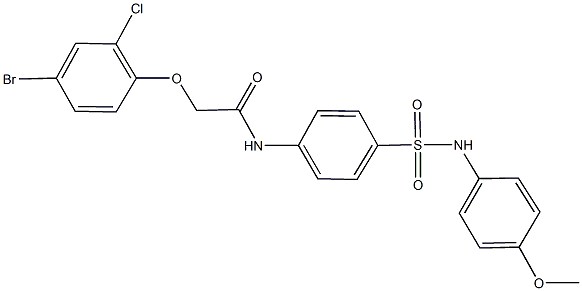 2-(4-bromo-2-chlorophenoxy)-N-{4-[(4-methoxyanilino)sulfonyl]phenyl}acetamide 结构式