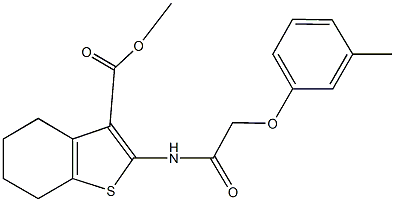 methyl 2-({[(3-methylphenyl)oxy]acetyl}amino)-4,5,6,7-tetrahydro-1-benzothiophene-3-carboxylate 结构式