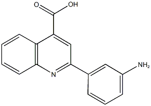2-(3-aminophenyl)-4-quinolinecarboxylic acid 结构式
