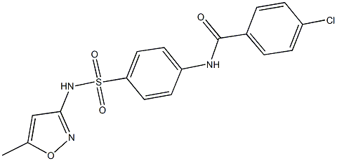 4-chloro-N-(4-{[(5-methylisoxazol-3-yl)amino]sulfonyl}phenyl)benzamide 结构式