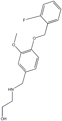 2-({4-[(2-fluorobenzyl)oxy]-3-methoxybenzyl}amino)ethanol 结构式