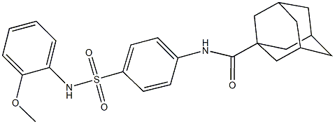 N-{4-[(2-methoxyanilino)sulfonyl]phenyl}-1-adamantanecarboxamide 结构式