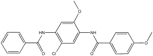 N-[4-(benzoylamino)-5-chloro-2-methoxyphenyl]-4-methoxybenzamide 结构式