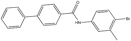 N-(4-bromo-3-methylphenyl)[1,1'-biphenyl]-4-carboxamide 结构式