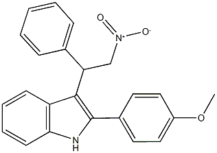 3-{2-nitro-1-phenylethyl}-2-(4-methoxyphenyl)-1H-indole 结构式