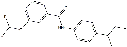 N-(4-sec-butylphenyl)-3-(difluoromethoxy)benzamide 结构式