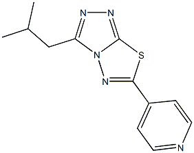 3-isobutyl-6-(4-pyridinyl)[1,2,4]triazolo[3,4-b][1,3,4]thiadiazole 结构式