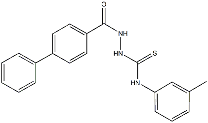 2-([1,1'-biphenyl]-4-ylcarbonyl)-N-(3-methylphenyl)hydrazinecarbothioamide 结构式