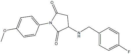 3-[(4-fluorobenzyl)amino]-1-(4-methoxyphenyl)-2,5-pyrrolidinedione 结构式