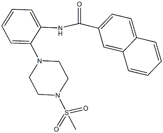 N-{2-[4-(methylsulfonyl)-1-piperazinyl]phenyl}-2-naphthamide 结构式