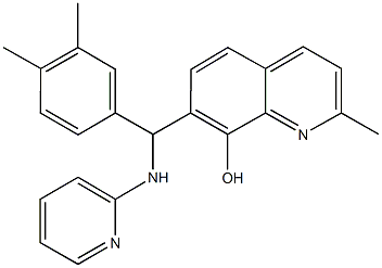 7-[(3,4-dimethylphenyl)(2-pyridinylamino)methyl]-2-methyl-8-quinolinol 结构式