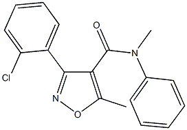 3-(2-chlorophenyl)-N,5-dimethyl-N-phenyl-4-isoxazolecarboxamide 结构式