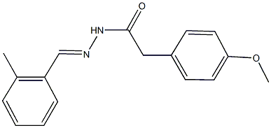 2-(4-methoxyphenyl)-N'-(2-methylbenzylidene)acetohydrazide 结构式