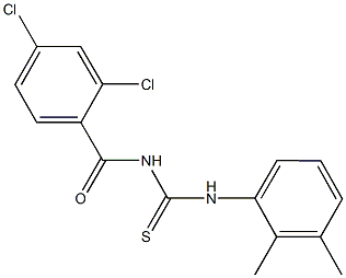 N-(2,4-dichlorobenzoyl)-N'-(2,3-dimethylphenyl)thiourea 结构式