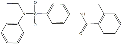 N-{4-[(ethylanilino)sulfonyl]phenyl}-2-methylbenzamide 结构式