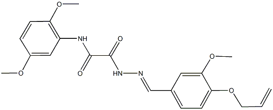 2-{2-[4-(allyloxy)-3-methoxybenzylidene]hydrazino}-N-(2,5-dimethoxyphenyl)-2-oxoacetamide 结构式