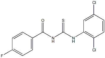 N-(2,5-dichlorophenyl)-N'-(4-fluorobenzoyl)thiourea 结构式