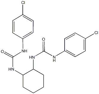 N-(2-{[(4-chloroanilino)carbonyl]amino}cyclohexyl)-N'-(4-chlorophenyl)urea 结构式