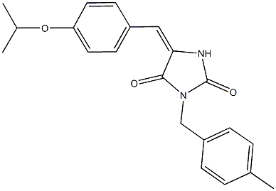 5-(4-isopropoxybenzylidene)-3-(4-methylbenzyl)-2,4-imidazolidinedione 结构式