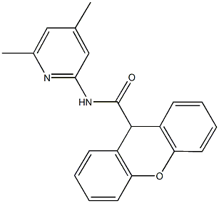 N-(4,6-dimethyl-2-pyridinyl)-9H-xanthene-9-carboxamide 结构式