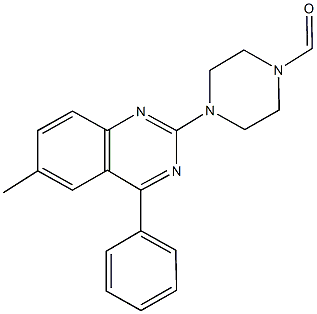 4-(6-methyl-4-phenyl-2-quinazolinyl)-1-piperazinecarbaldehyde 结构式