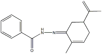 N'-(5-isopropenyl-2-methyl-2-cyclohexen-1-ylidene)benzohydrazide 结构式