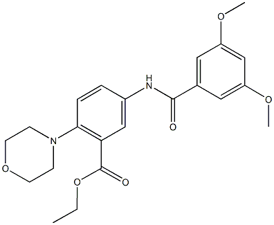 ethyl 5-[(3,5-dimethoxybenzoyl)amino]-2-(4-morpholinyl)benzoate 结构式